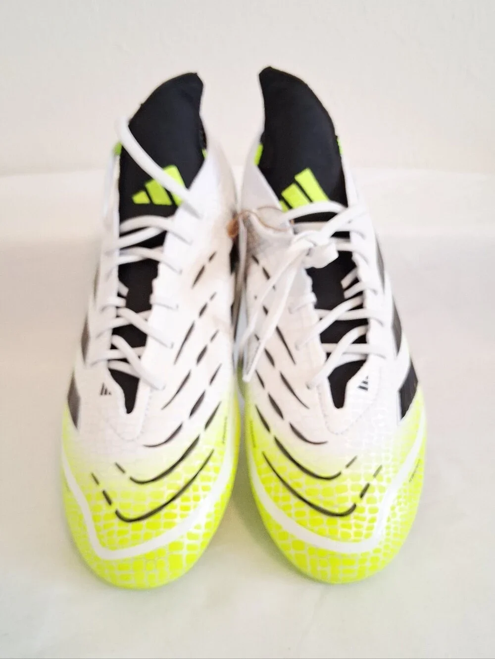 Adudas Predator Elite FG White Yellow Soccer Cleats